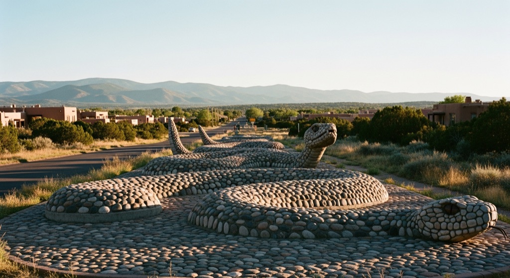 Mesa del Sol Giant Rattlesnake Median Sculptures