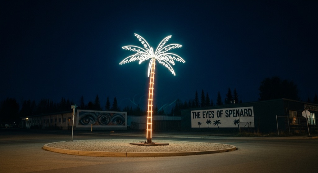 Spenard's Neon Palm Tree