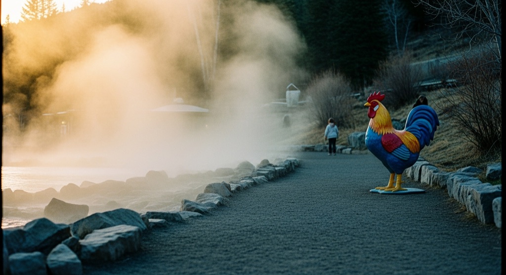 Giant Chicken at Chico Hot Springs