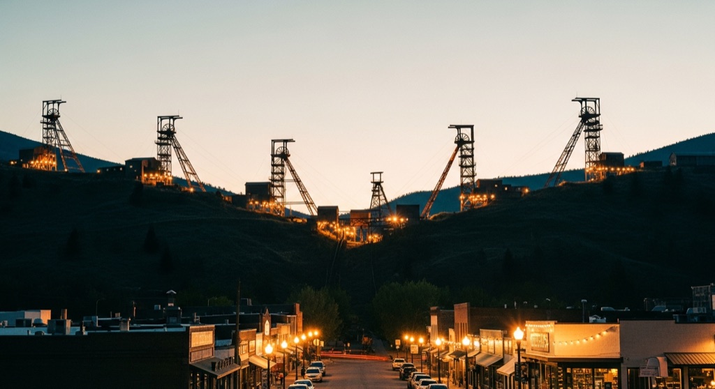 Light UP Butte: Illuminated Headframes
