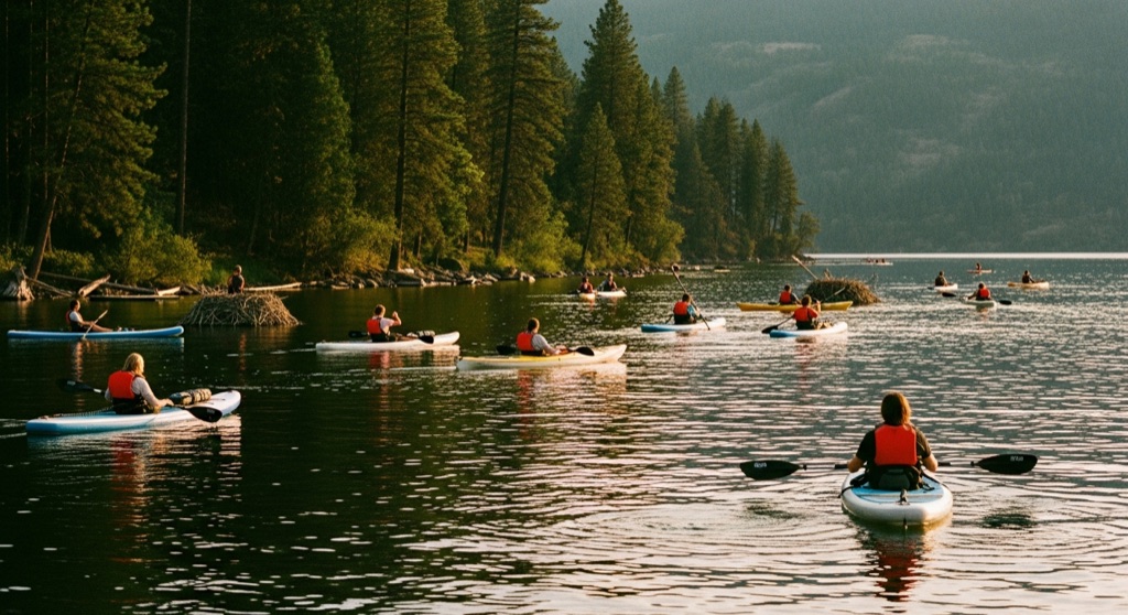 ROW Adventure Center — guided sunset paddle, Cougar Bay