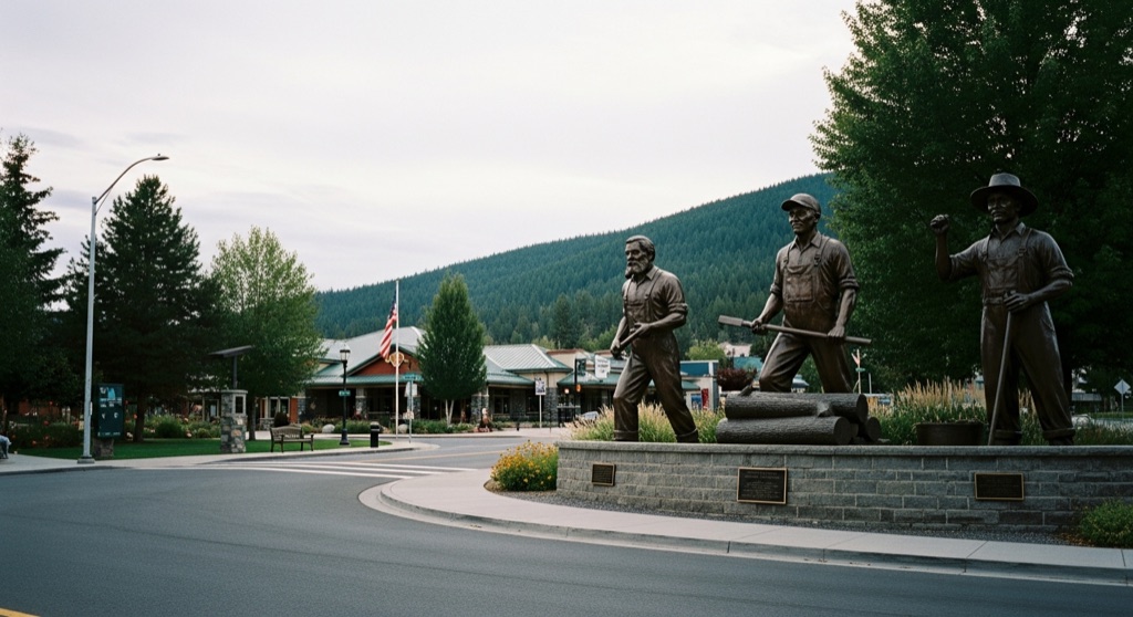 The Idaho Lumberjack, American Worker & Idaho Farmer Statues
