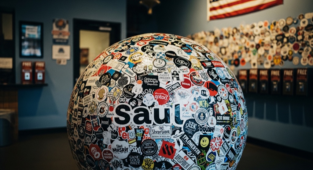 Saul the Sticker Ball (StickerGiant lobby)