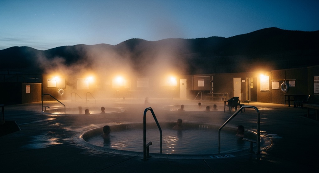 Broadwater Hot Springs night soak