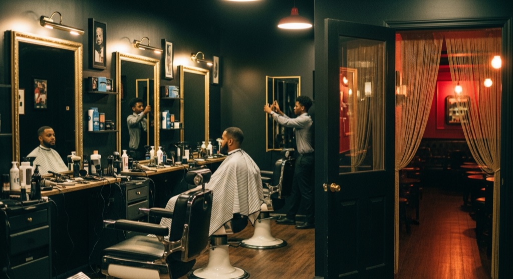 Barons Bar + Barbershop (speakeasy)