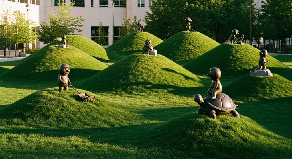 Rockman Sculptures at Federal Courthouse Plaza