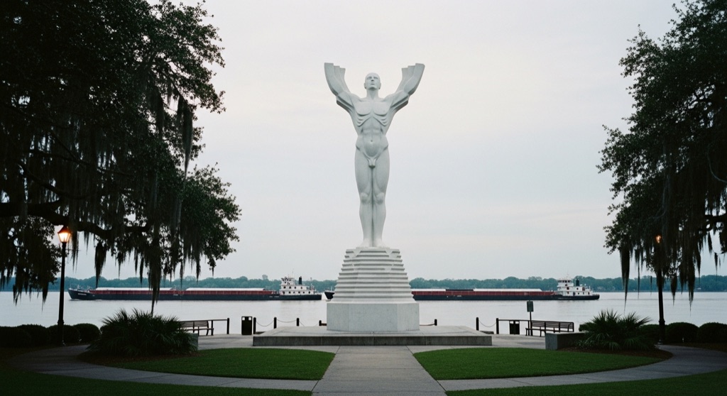Old Man River Statue