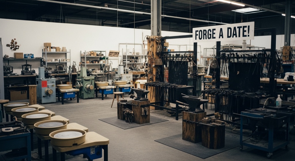 Past Lives Makerspace — "Forge a Date!"