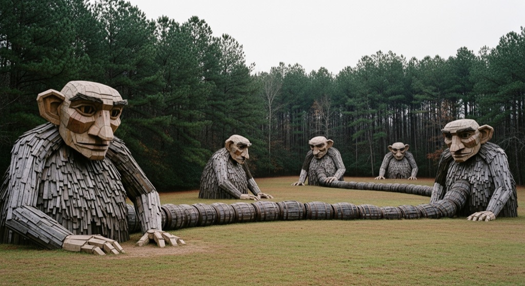 Thomas Dambo's Trolls at Dorothea Dix Park