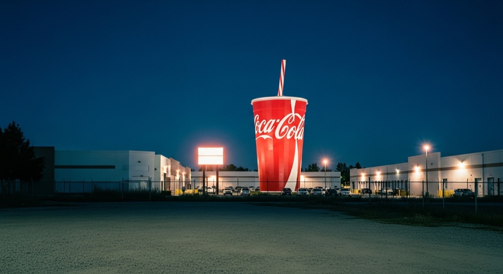 Giant Coke Cup with Straw