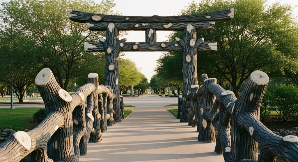 Dionicio Rodríguez's Faux-Bois Bridge & Torii Gate, Brackenridge Park