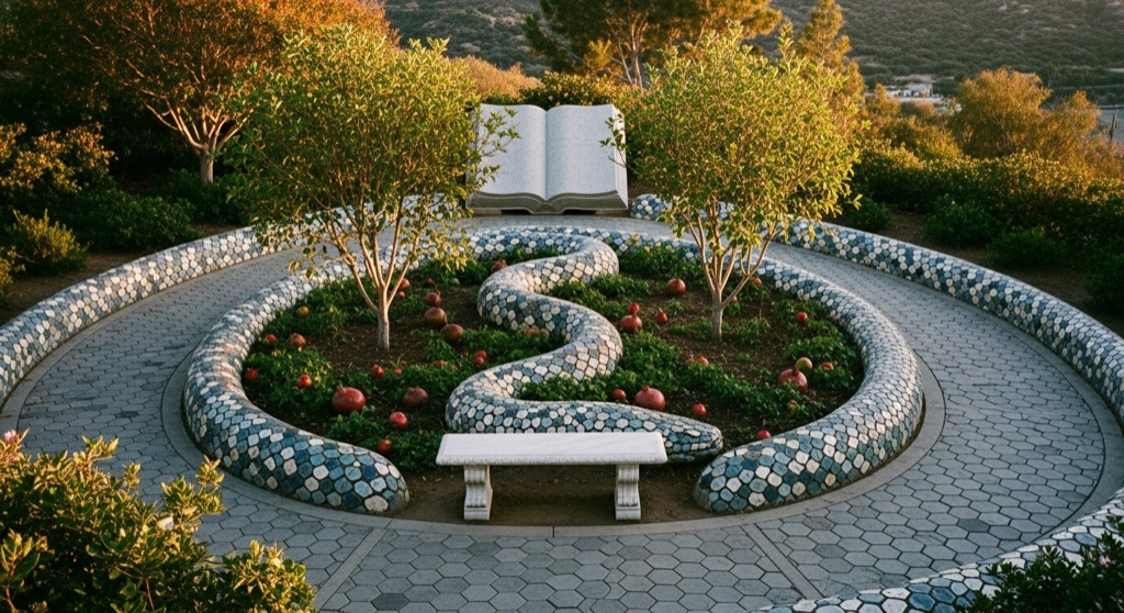 "Snake Path" by Alexis Smith (Stuart Collection, UCSD)