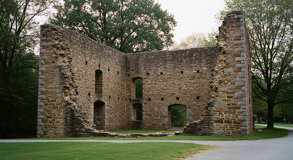Bank Historic Barn Ruins